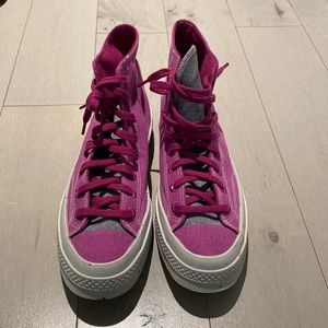 Brand new pink high top converse